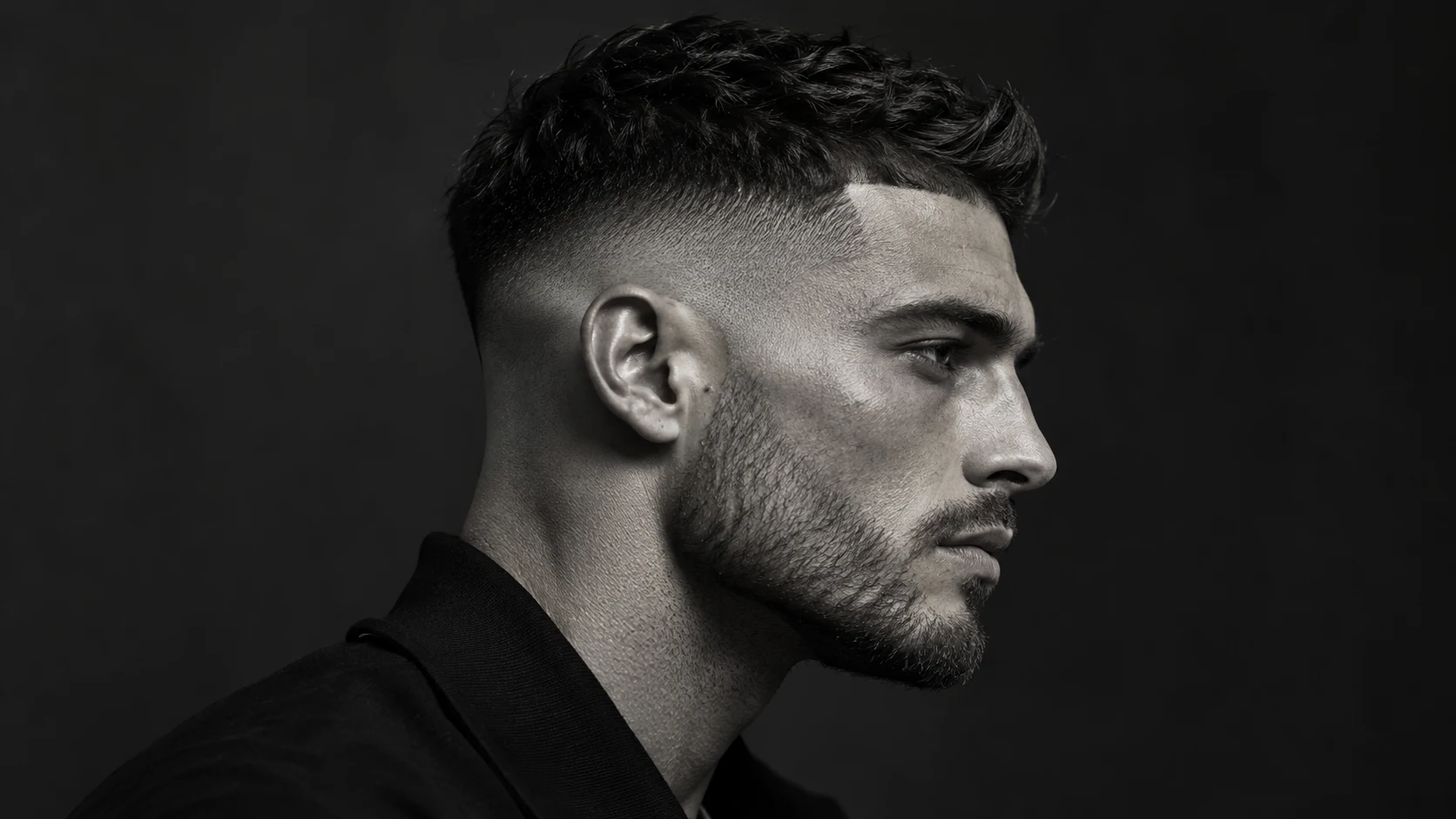 Illustrative haircut portrait; not a real customer photograph